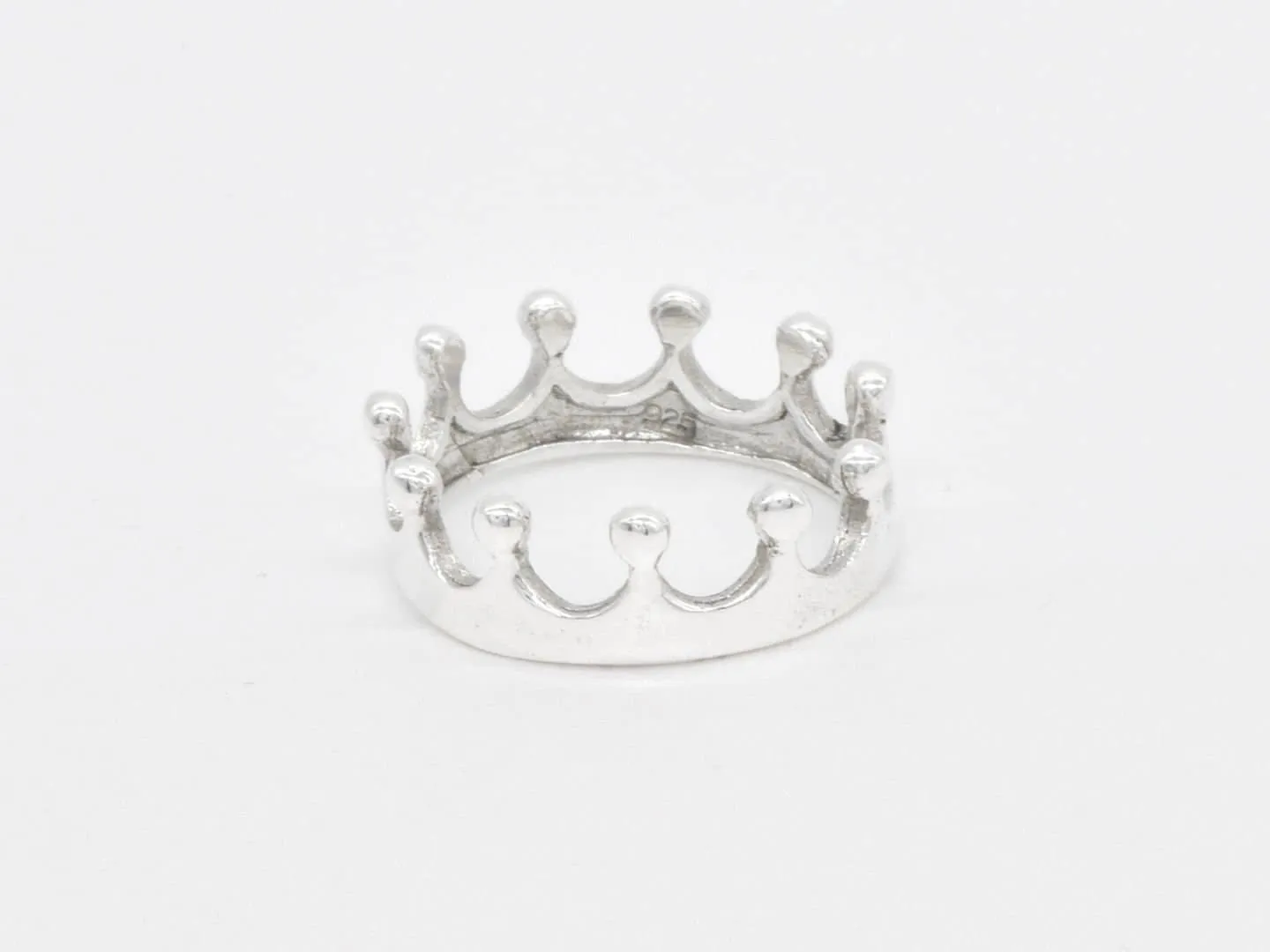 Crown Silver Ring - Minimalist Crown Ring - Silver Princess Ring