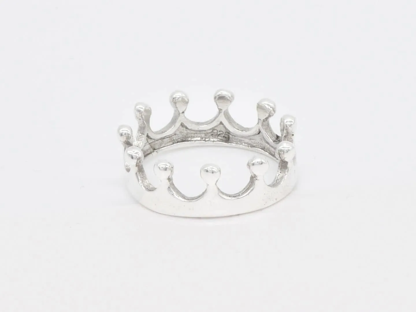 Crown Silver Ring - Minimalist Crown Ring - Silver Princess Ring