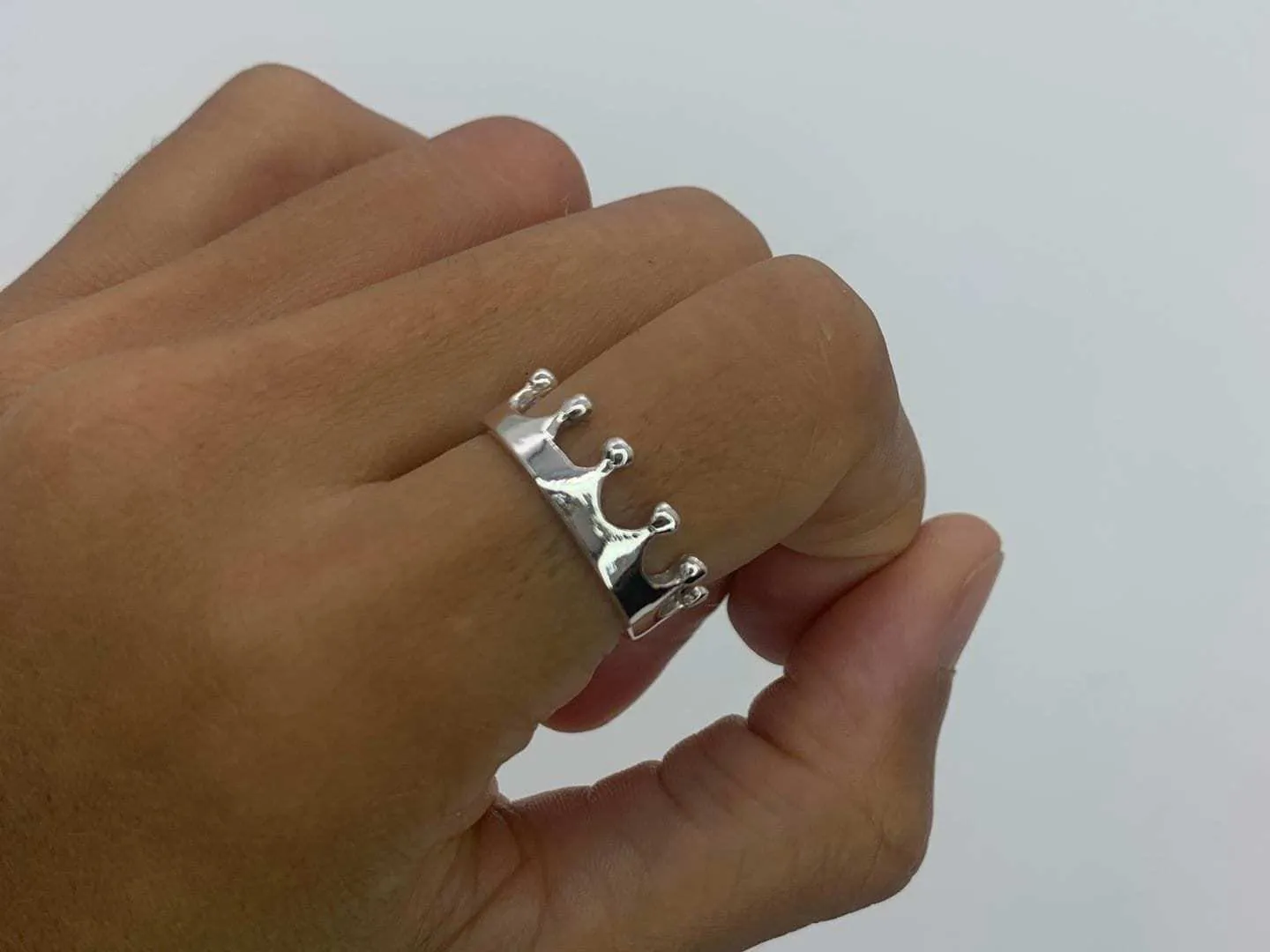 Crown Silver Ring - Minimalist Crown Ring - Silver Princess Ring