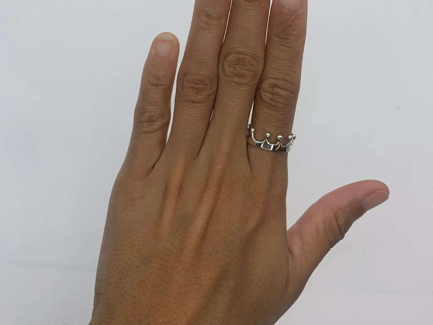 Crown Silver Ring - Minimalist Crown Ring - Silver Princess Ring
