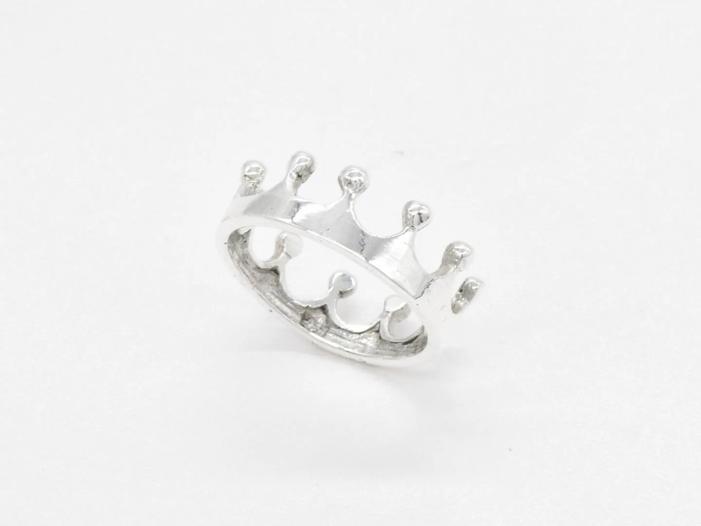 Crown Silver Ring - Minimalist Crown Ring - Silver Princess Ring