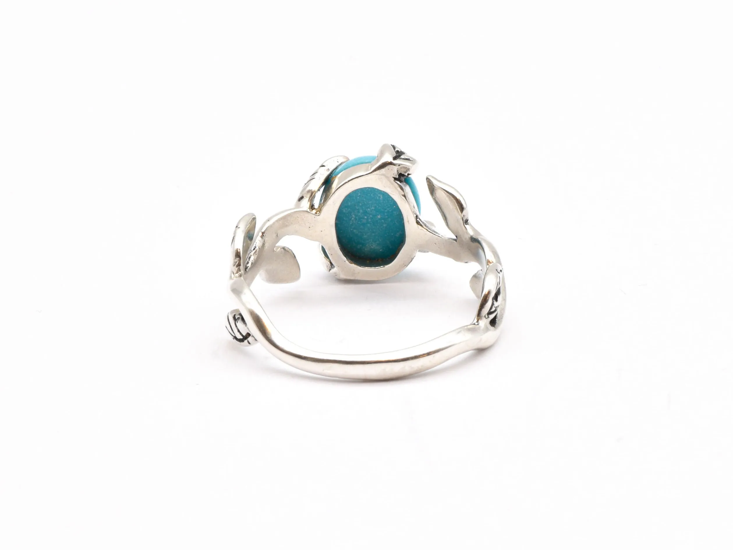Leaf Turquoise Ring - Natural Turquoise Ring - December Birthstone Ring