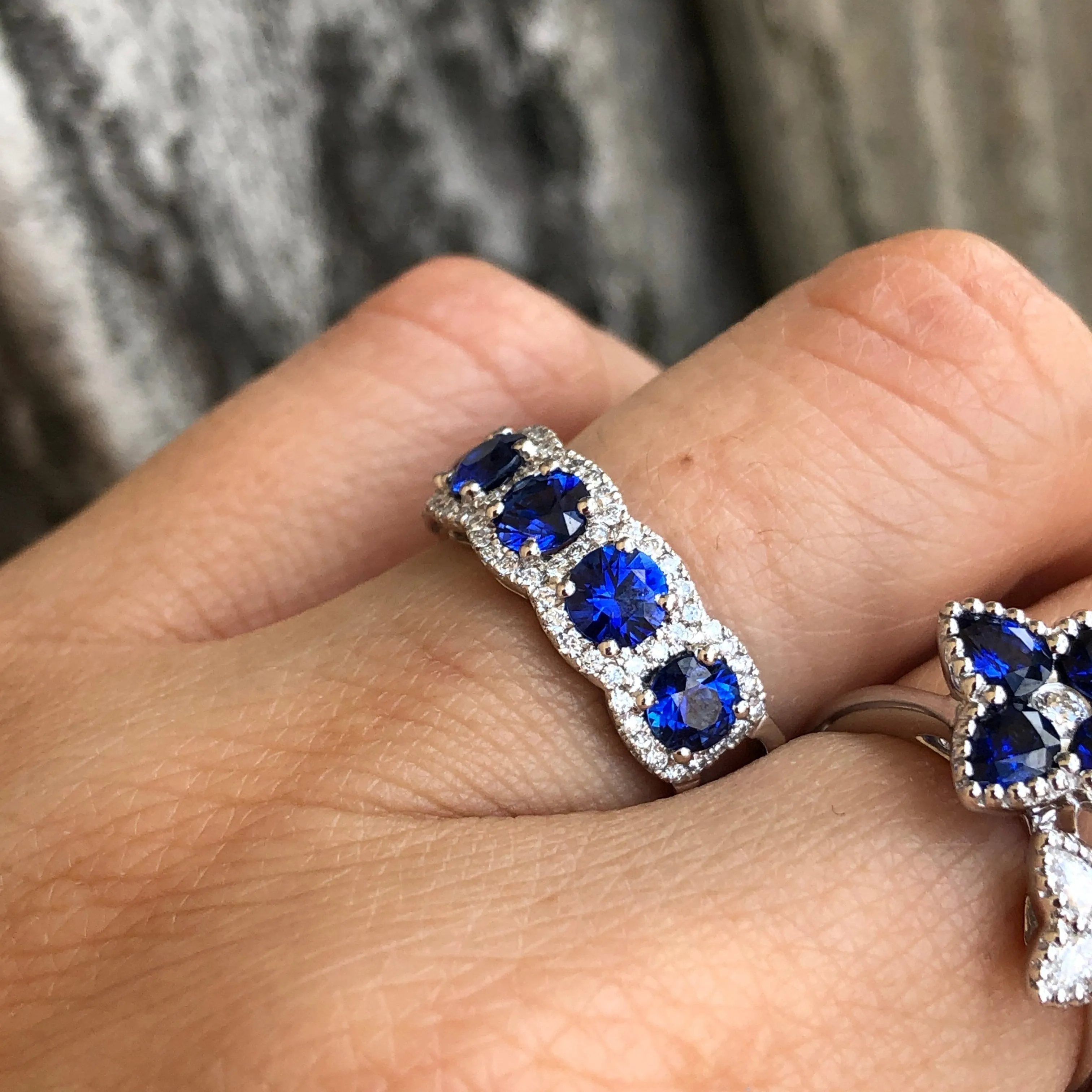 Sapphire and Diamond Band
