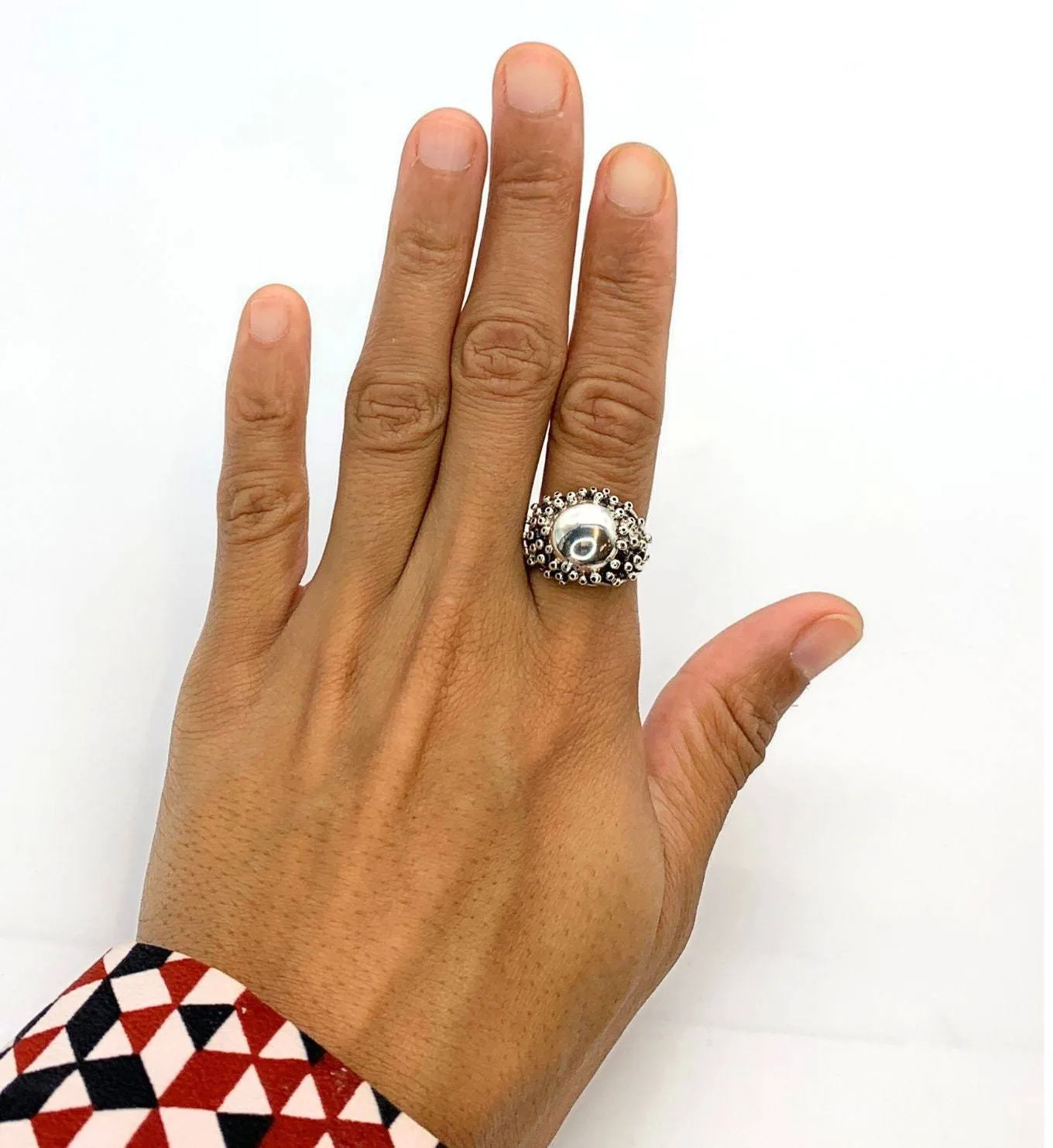 Sea Anemone Ring - Artistic Silver Ring - Anemone Ring