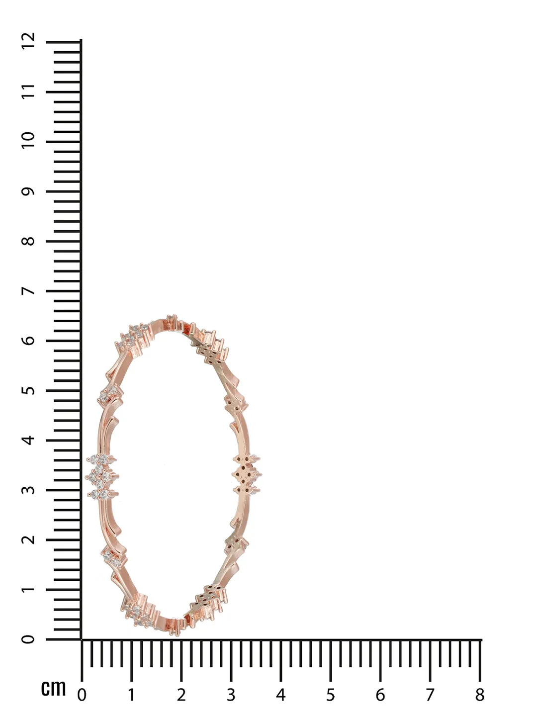 Set Of 2 Rose Gold-Plated Ad Studded Bangles