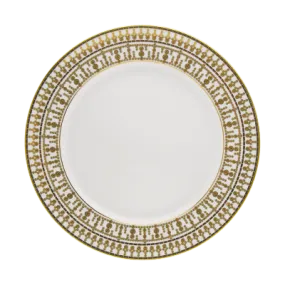 Tiara White & Gold Flat Dish